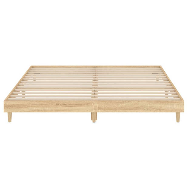 vidaXL Bedframe zonder matras hout sonoma eikenkleurig 140x200 cm