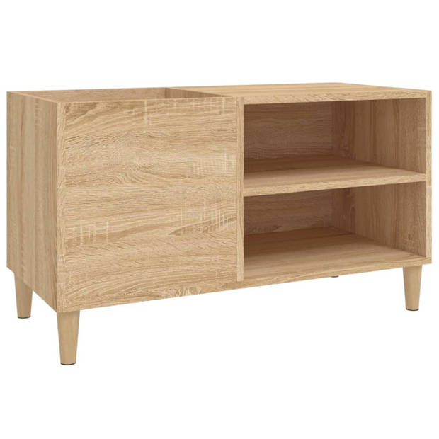 vidaXL Platenkast 84,5x38x48 cm bewerkt hout sonoma eikenkleurig