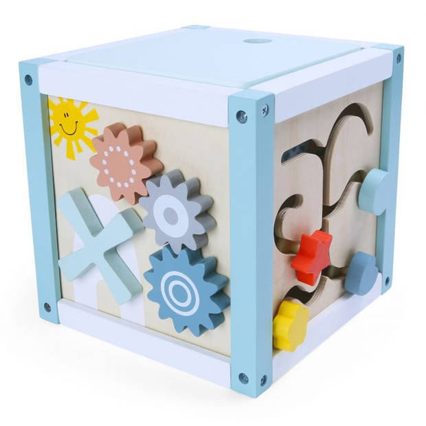 Ecotoys houten activiteiten kubus sorteerder - Educatief speelgoed voor handvaardigheid ontwikkeling