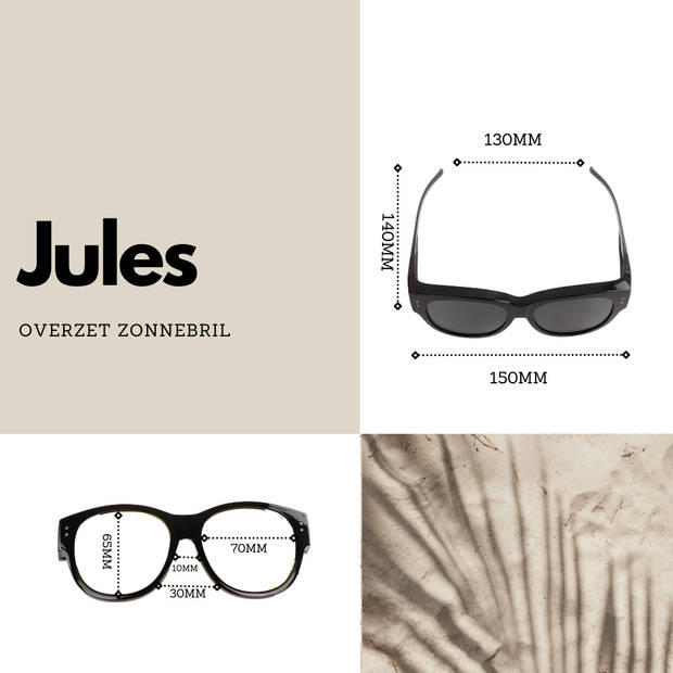 Montour Overzet Zonnebril - Jules - Ovaal Model - Zwart - Dames