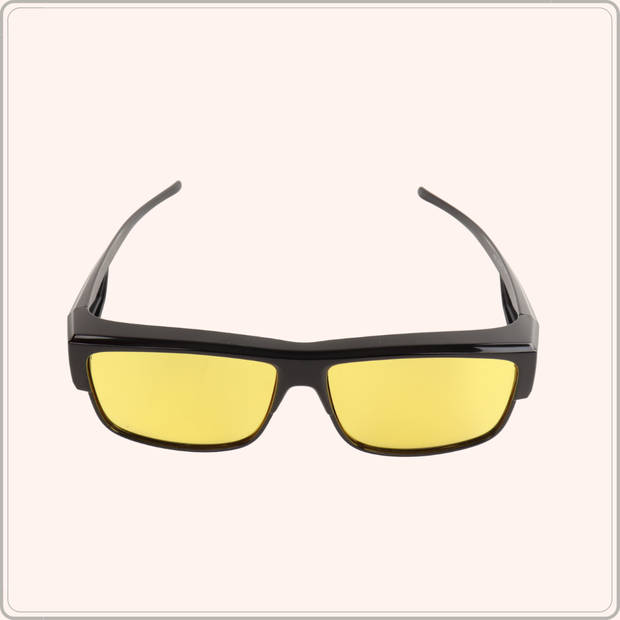 Montour Nachtbril Overzetbril - Marijn - Vierkant Model - Zwart - Heren