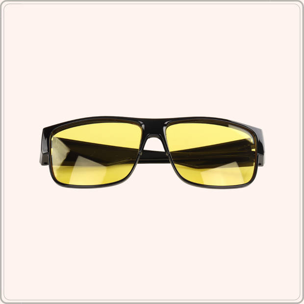 Montour Nachtbril Overzetbril - Marijn - Vierkant Model - Zwart - Heren