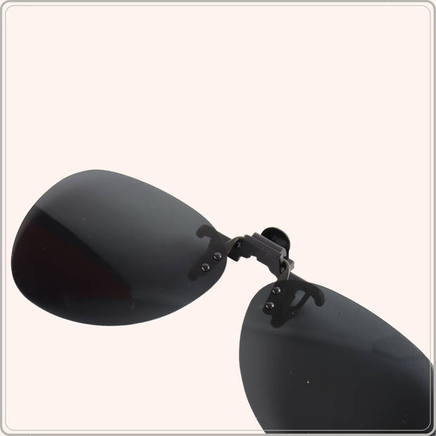Montour Clip On Zonnebril - Charlie - Ovaal Model - Zwart - Gepolariseerde Glazen