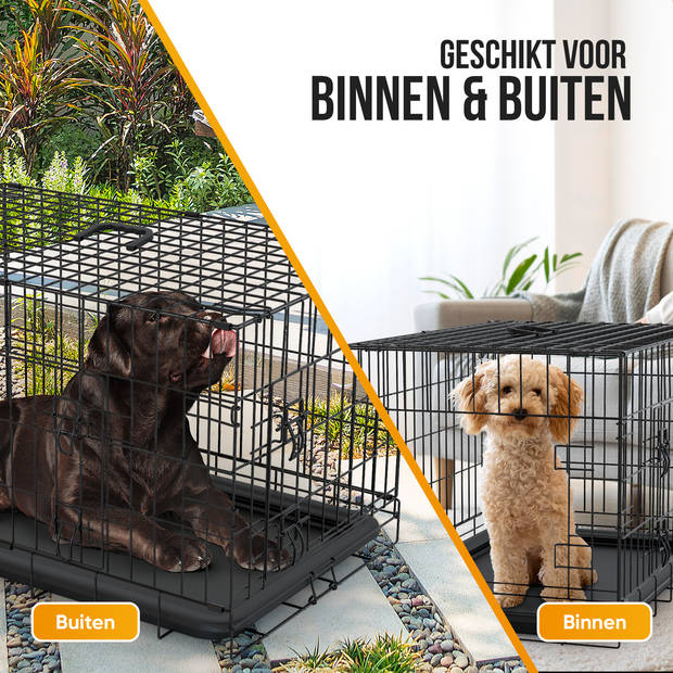 Avalo Hondenbench XXS - Bench Voor Honden - Opvouwbare Kooi - 2 Deuren - 50x30x35 CM