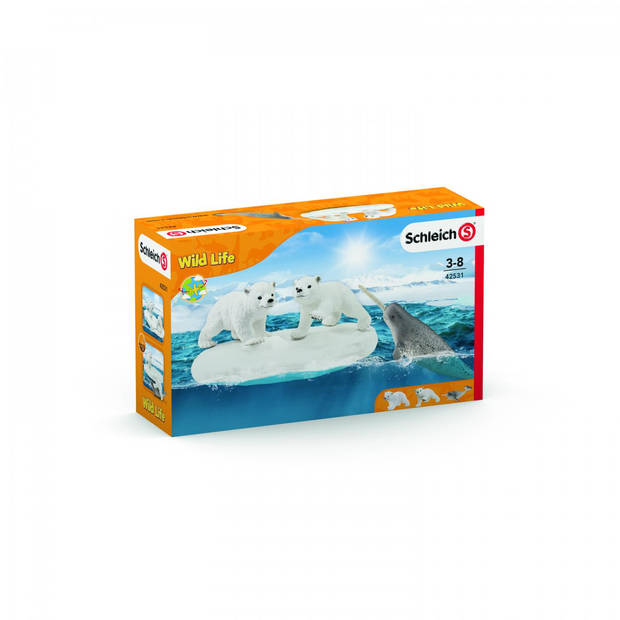 Set van Wilde Dieren Schleich Polar Bear Slide + 3 jaar