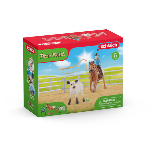 Pop Schleich Cowgirl Team Roping Fun