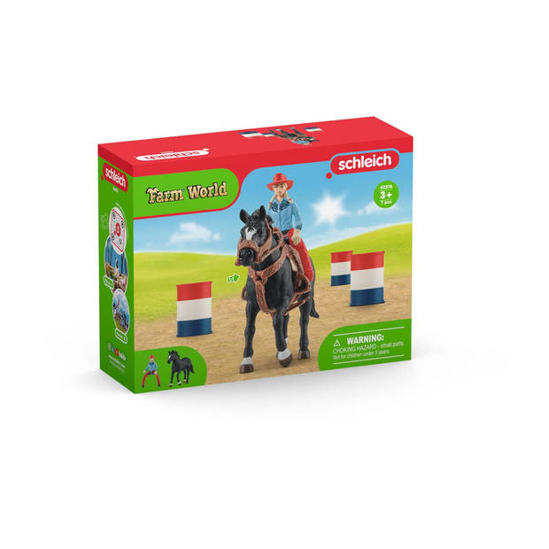 Pop Schleich Cowgirl Barrel Racing Fun