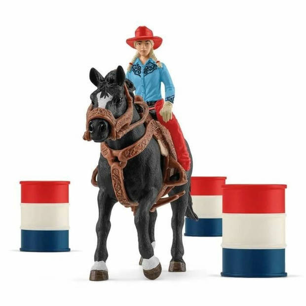 Pop Schleich Cowgirl Barrel Racing Fun