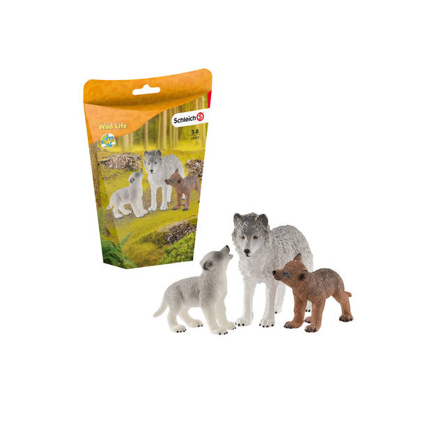 Set van Wilde Dieren Schleich Wolvin Plastic