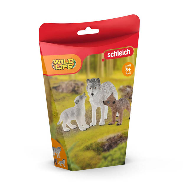 Set van Wilde Dieren Schleich Wolvin Plastic