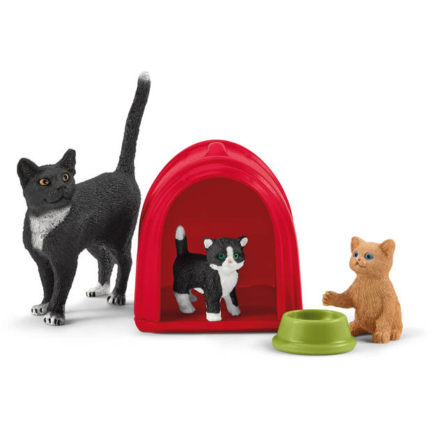 Playset Schleich Playtime for cute cats Katten Plastic