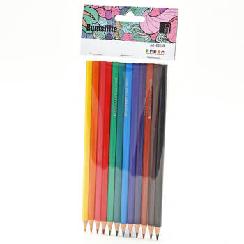 Kleurpotloden set - multi kleuren - 12x stuks - tekenen voor kinderen - Kleurpotlood