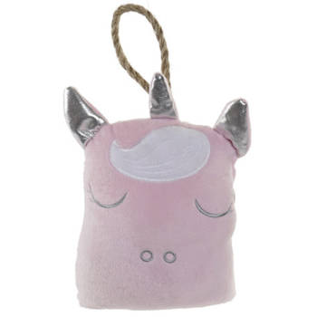 Items Deurstopper kinderkamer -A 1 kilo gewicht - Unicorn/eenhoorn stijl - roze - 16 x 21 cm - Deurstoppers
