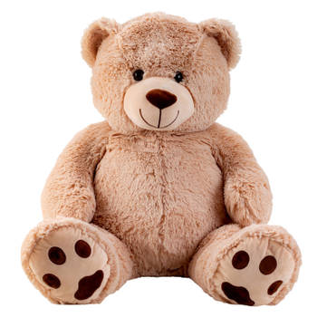 Teddy beer knuffel van zachte pluche - 64 cm zittend/100 cm staand - Knuffelberen