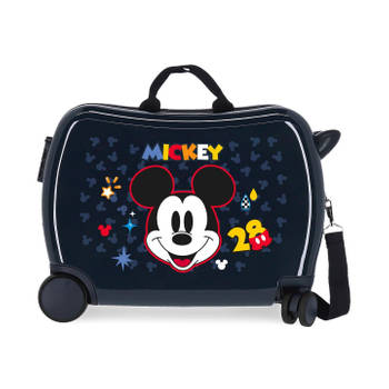 Disney Mickey Mouse rol zit kinderkoffers donker blauw