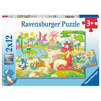 Ravensburger Kinderpuzzel 2 x 12 stukjes Lievelingsdino's