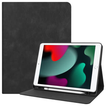 Basey iPad 10.2 2020 Hoes Case Hoesje Hard Cover - iPad 10.2 2020 Hoesje Bookcase Met Uitsparing Apple Pencil - Zwart
