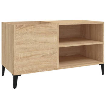 vidaXL Platenkast 84,5x38x48 cm bewerkt hout sonoma eikenkleurig