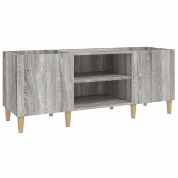 vidaXL Platenkast 121x38x48 cm bewerkt hout grijs sonoma eikenkleurig