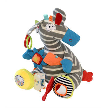 Dolce Toys speelgoed Classic activiteitenknuffel zebra Zeddy - 25 cm