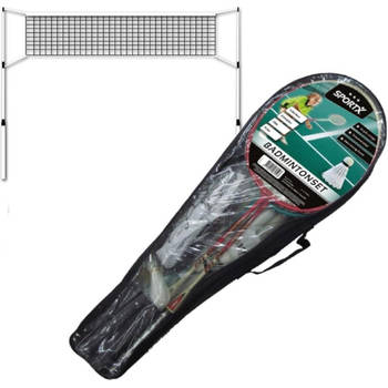 SportX Badmintonset + Net