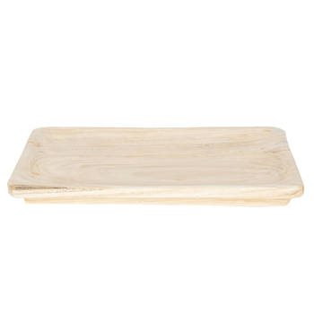 HAES DECO - Decoratief Dienblad Beige 41x28x4 cm - van Hout