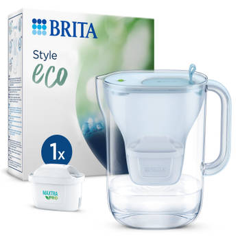 BRITA Style Eco Cool Waterfilterkan - 2,4L - Blauw - incl.1 MAXTRA PRO All-in-1 Filterpatroon (SIOC)