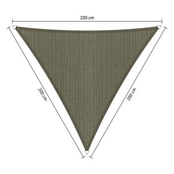 Shadow Comfort driehoek 2x2x2m Desert Storm met Bevestigingspakket