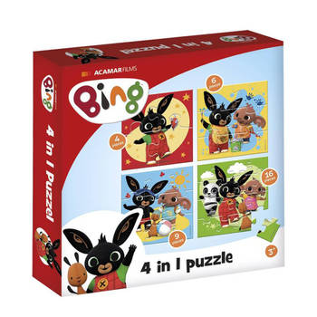 Bambolino Toys Bing 4 in 1 Puzzel (4+6+9+16)