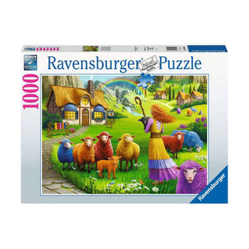Ravensburger Puzzel 1000 stukjes De kleurrijke wolwinkel