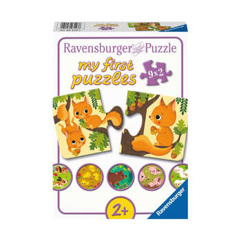 Ravensburger Kinderpuzzel My first puzzles Dieren en hun kleintjes - 9 x 2 stukjes