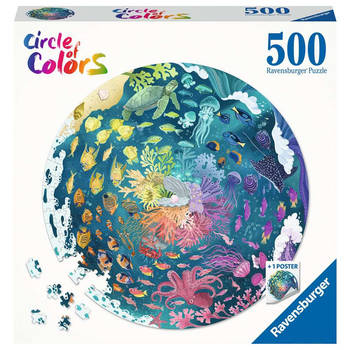 Ravensburger Puzzel 500 stukjes Round puzzle - Circle of colors - Ocean/Submarine