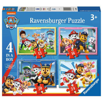 Ravensburger Kinderpuzzel Paw Patrol 4 Puzzels - 12+16+20+24 stukjes