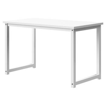 ML-Design bureau wit-zwart, 120x60x75 cm, gemaakt van MDF en metaal met poedercoating