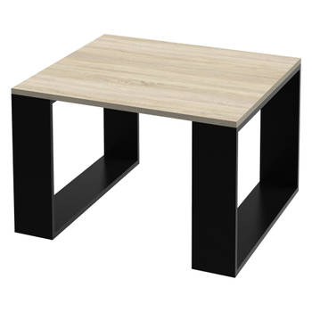 Salontafel 65x65x40 cm eiken look/zwart ML-Design