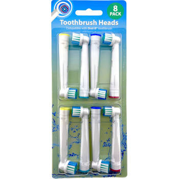 Opzetborstels - 8 Stuks - Geschikt voor Oral-B Tandenborstels
