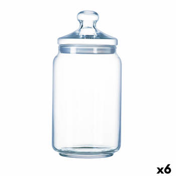 Pot Luminarc Club Transparant Glas (1 L) (6 Stuks)