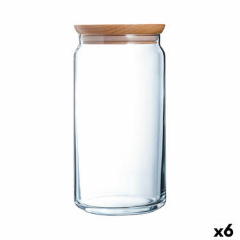 Pot Luminarc Pav Transparant Glas (1,5 L) (6 Stuks)