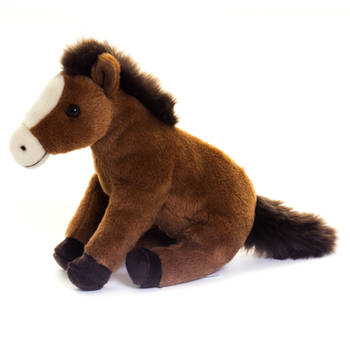 Living Nature knuffel Brown Horse Lying 20cm