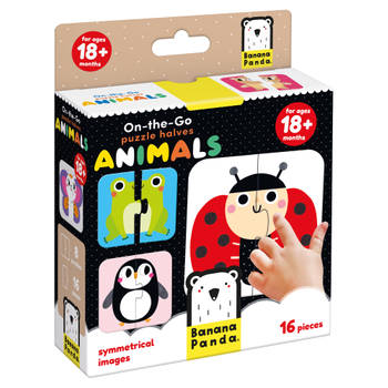 Banana Panda On-the-Go Puzzel halve dieren 18m+