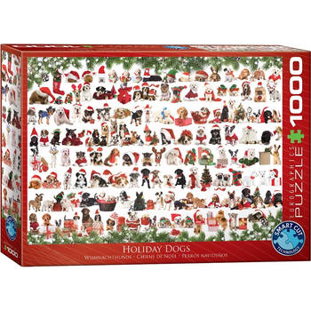 Eurographics puzzel Holiday Dogs - 1000 stukjes