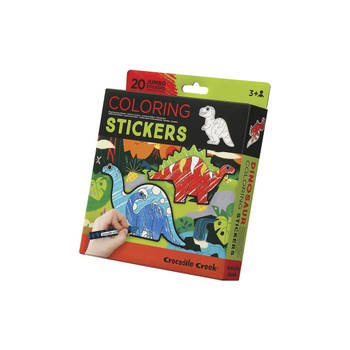 Crocodile Creek Inkleur Stickers Dinosaurus - 20 stuks