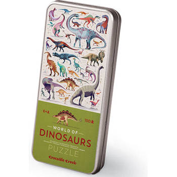 Crocodile Creek puzzel in blik World of Dinosaurs - 150 stukjes