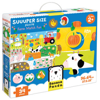 Banana Panda Superformaat puzzel Match de boerderijpret 2+