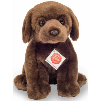 Hermann Teddy Knuffeldier hond Labrador - zachte pluche - premium knuffels - donkerbruin - 25 cm - Knuffel huisdieren