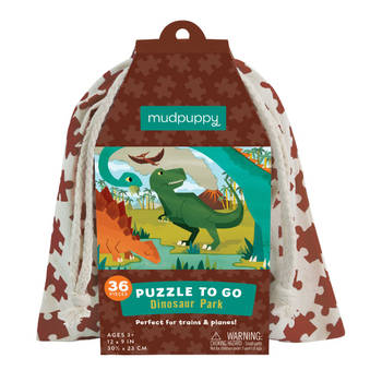 Mudpuppy puzzel voor onderweg Dinosauruspark - 36 stukjes