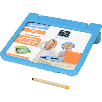 KidsCover iPad 10.9 kinderhoes blauw set - INCLUSIEF stylus & glazen screenprotector - tablet hoes voor kinderen - kidsp