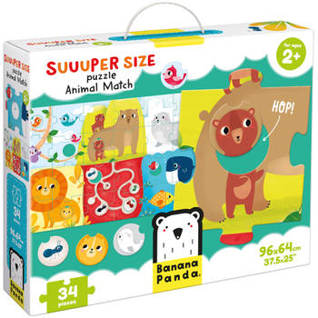 Banana Panda Superformaat puzzel match de dieren 2+