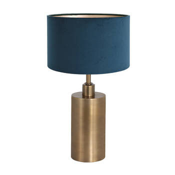 Steinhauer Brass tafellamp blauw metaal 47 cm hoog