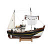 Items Vissersboot schaalmodel - Hout - 32 x 10 x 28 cm - Maritieme boten decoraties voor binnen - Beeldjes